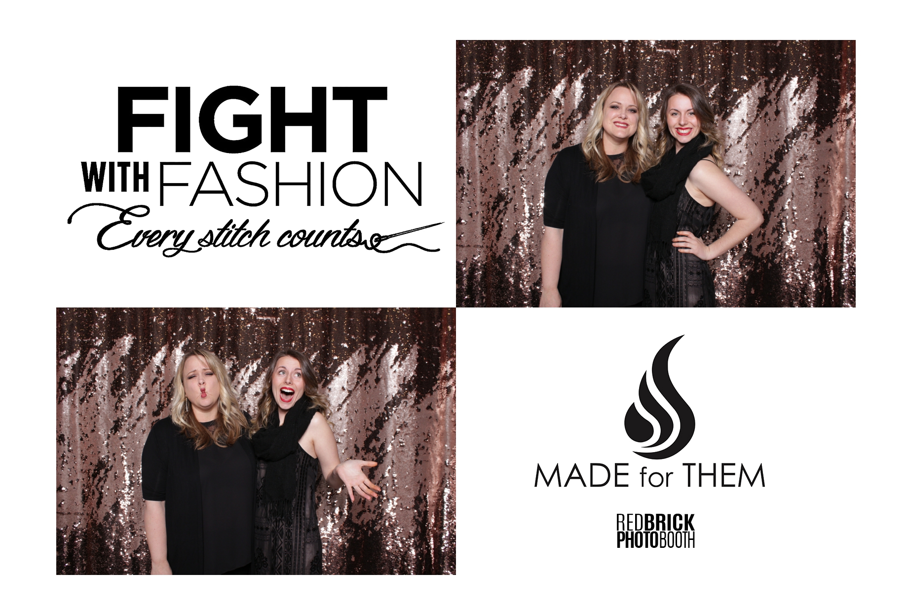 ladies in fresno photo booth at fight with fashion