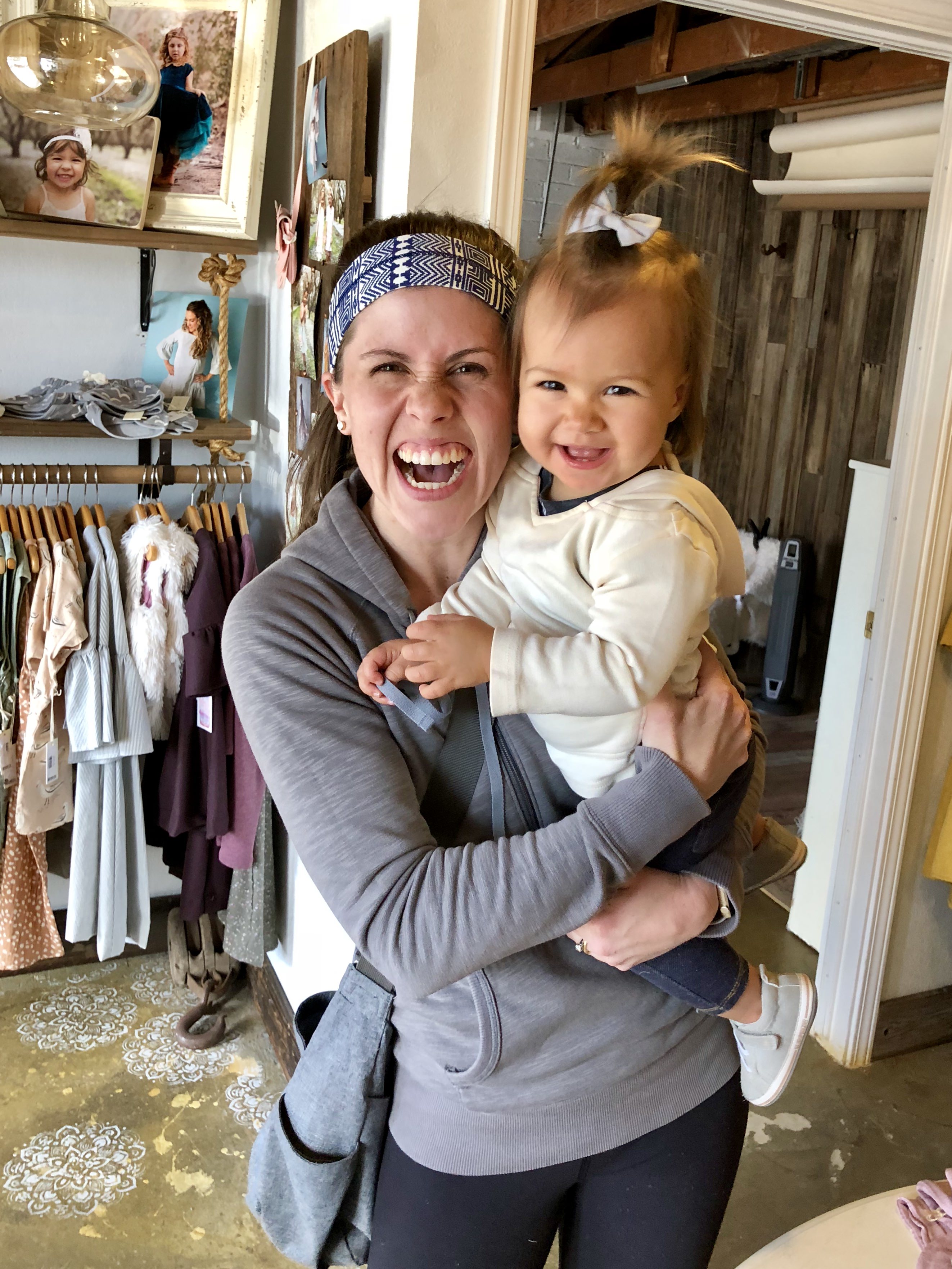 mama and baby in cavelle kids for story time