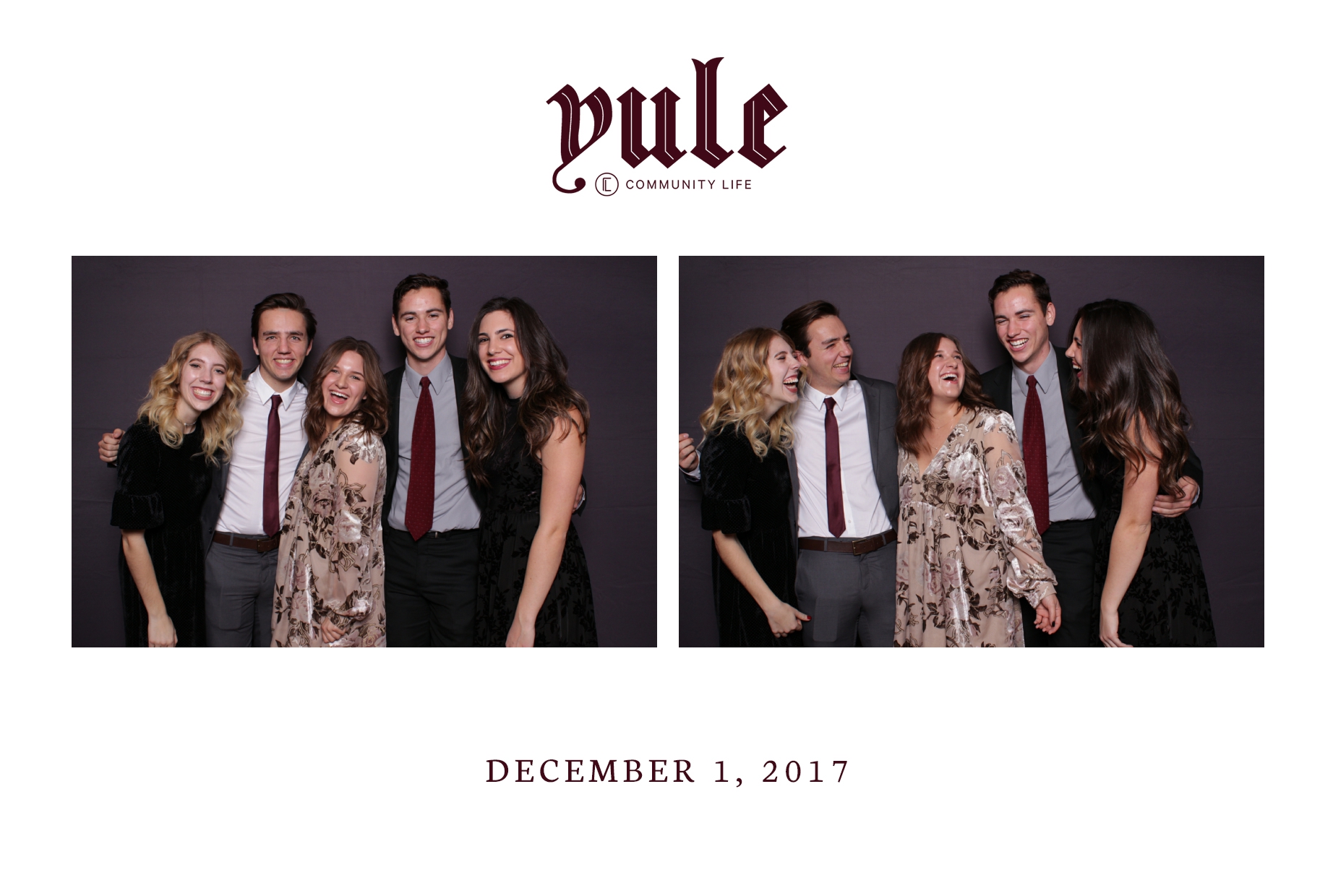 laughing in Fresno photo booth at yule