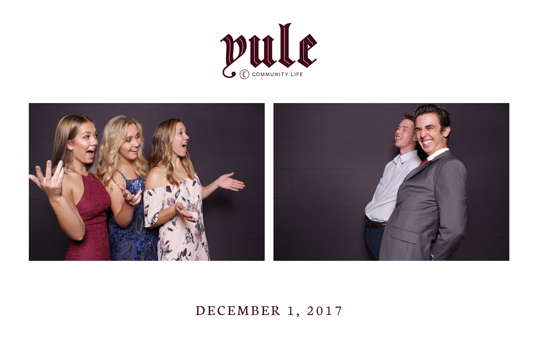clever photo in yule booth