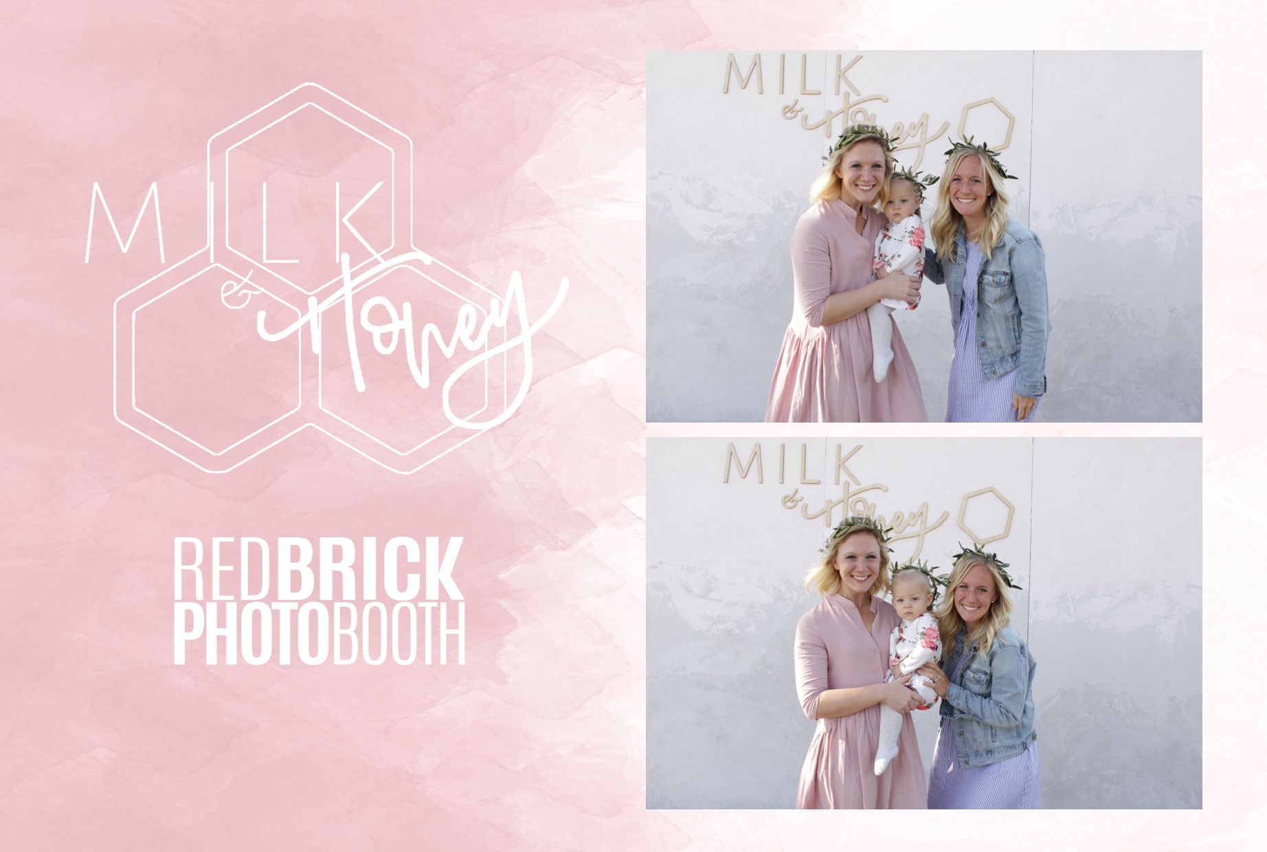 sister take photo together at milk and honey event