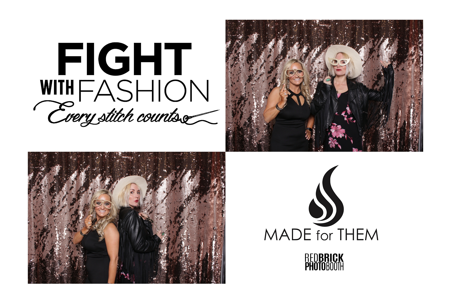 ladies pose in fresno photo booth rental at made for them event