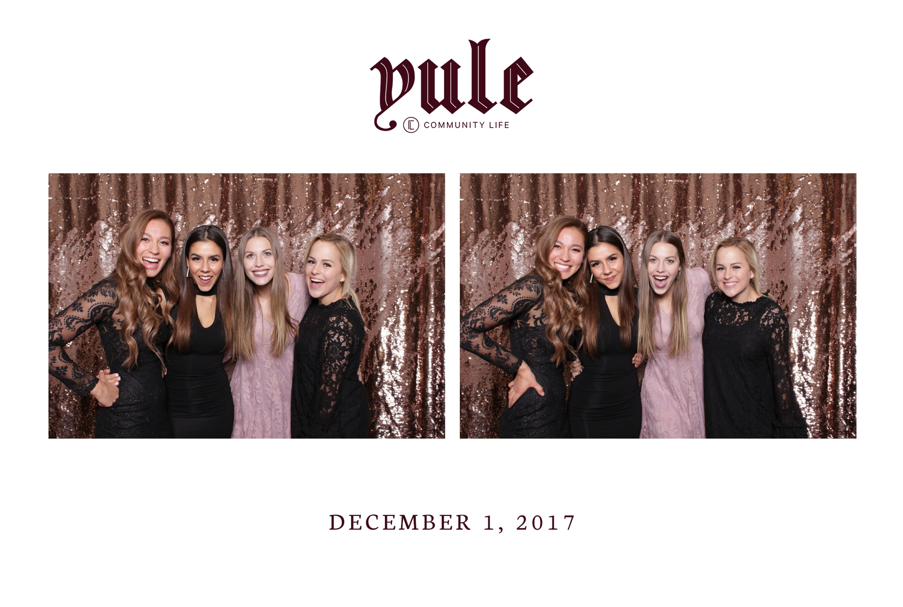 beautiful mauve sequin backdrop in Fresno photo booth