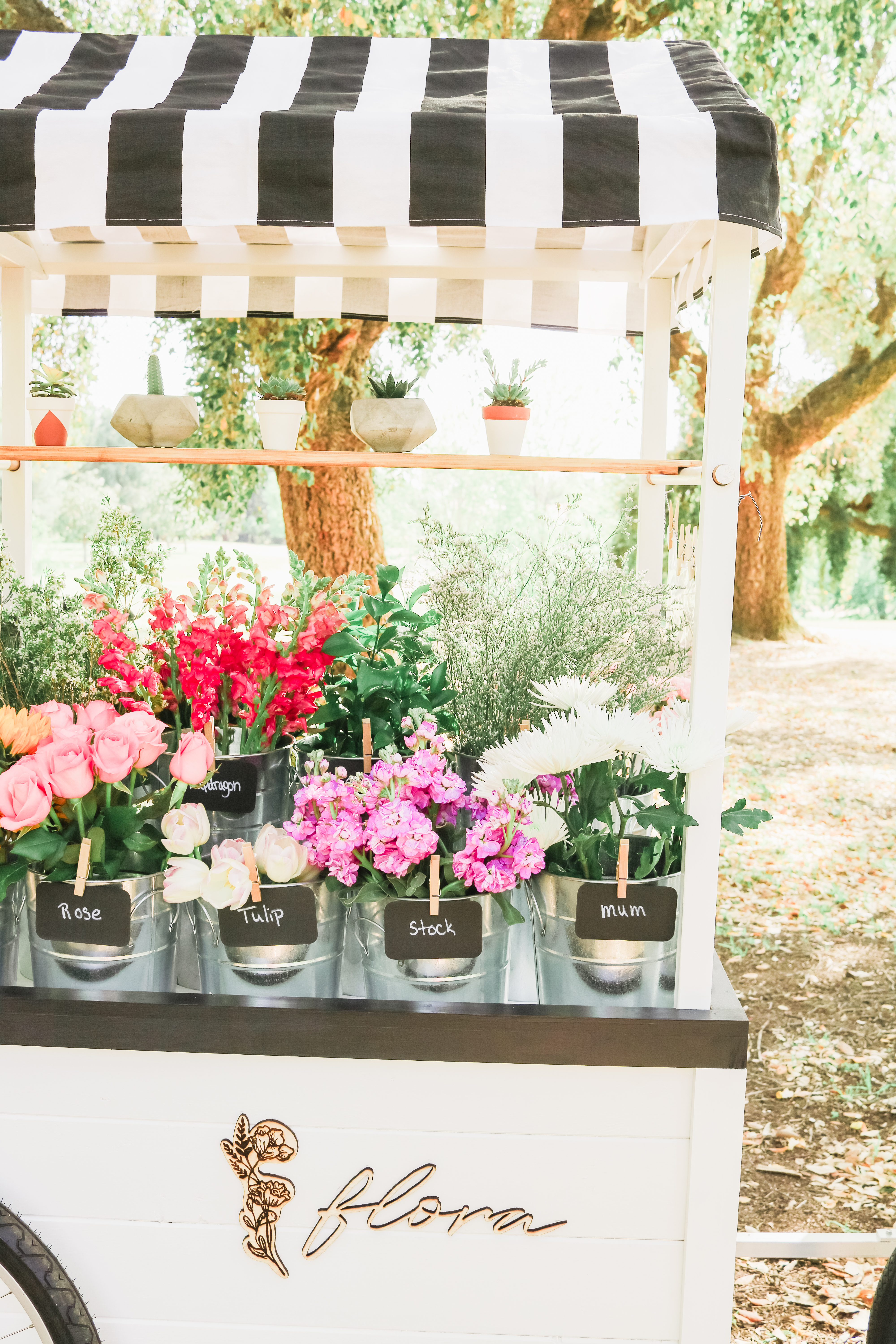 beautiful flowers on flora flower cart