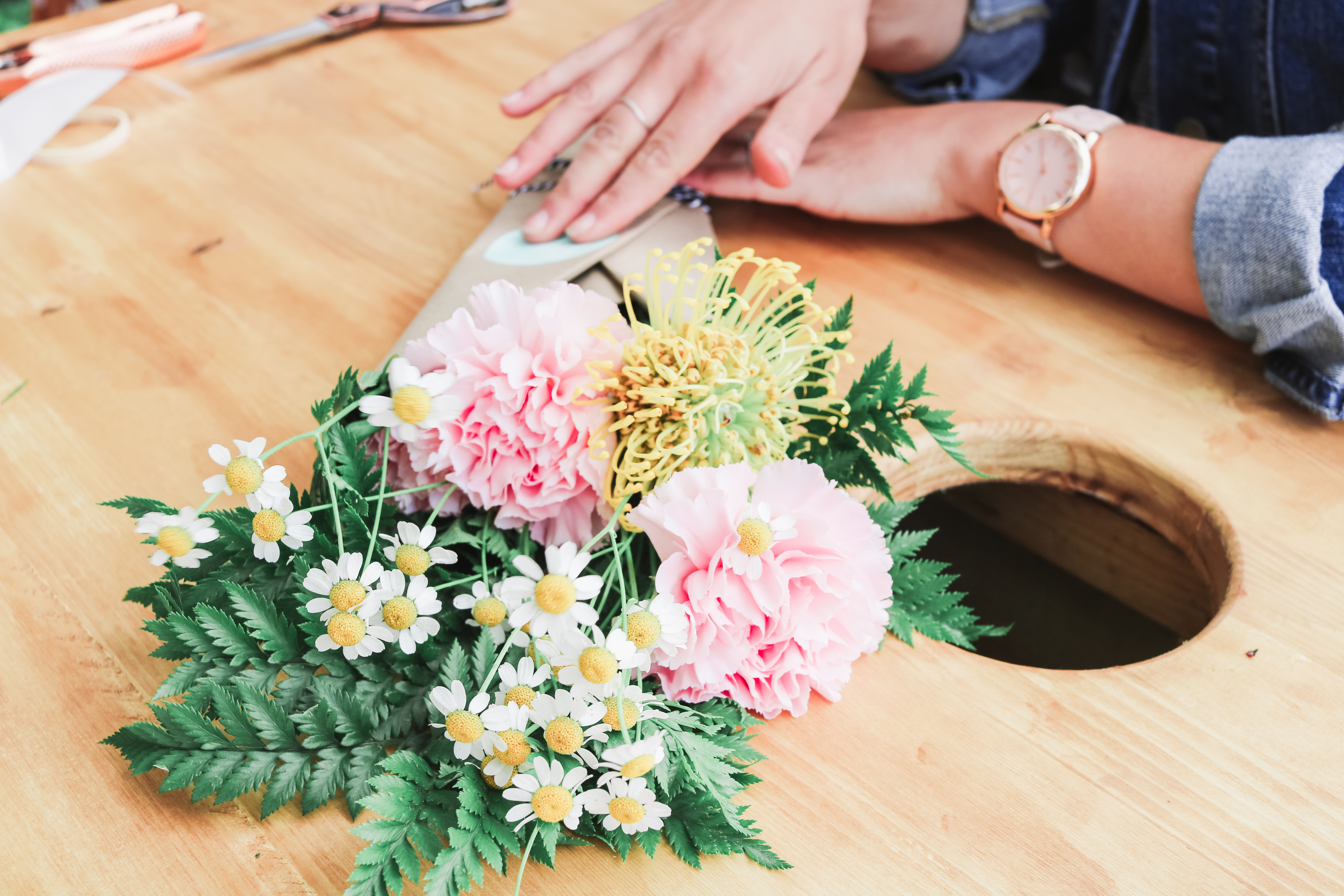 close up of flowers on flora flower cart