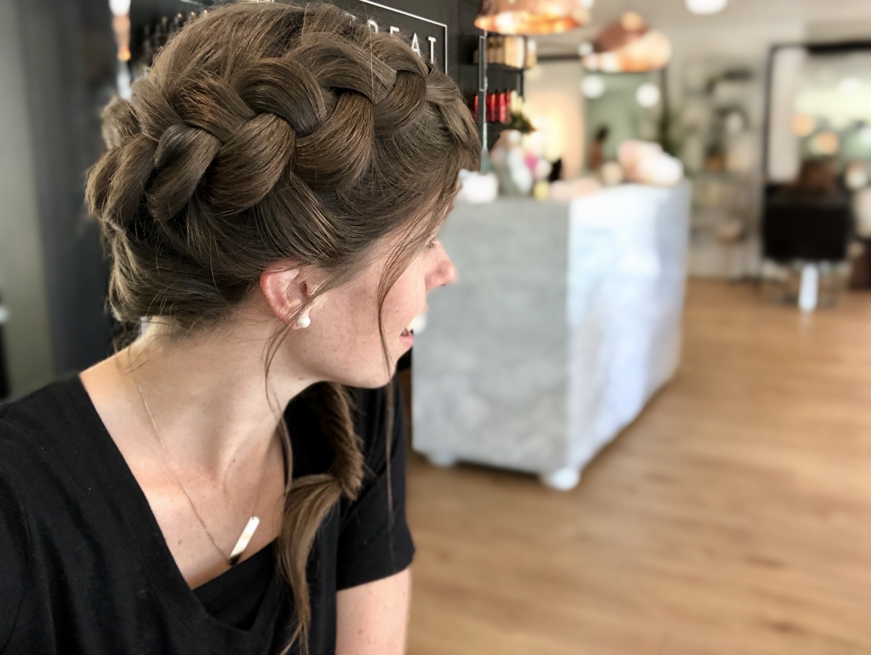 fresno photo booth owners gets her hair done at retreat clovis hair studio