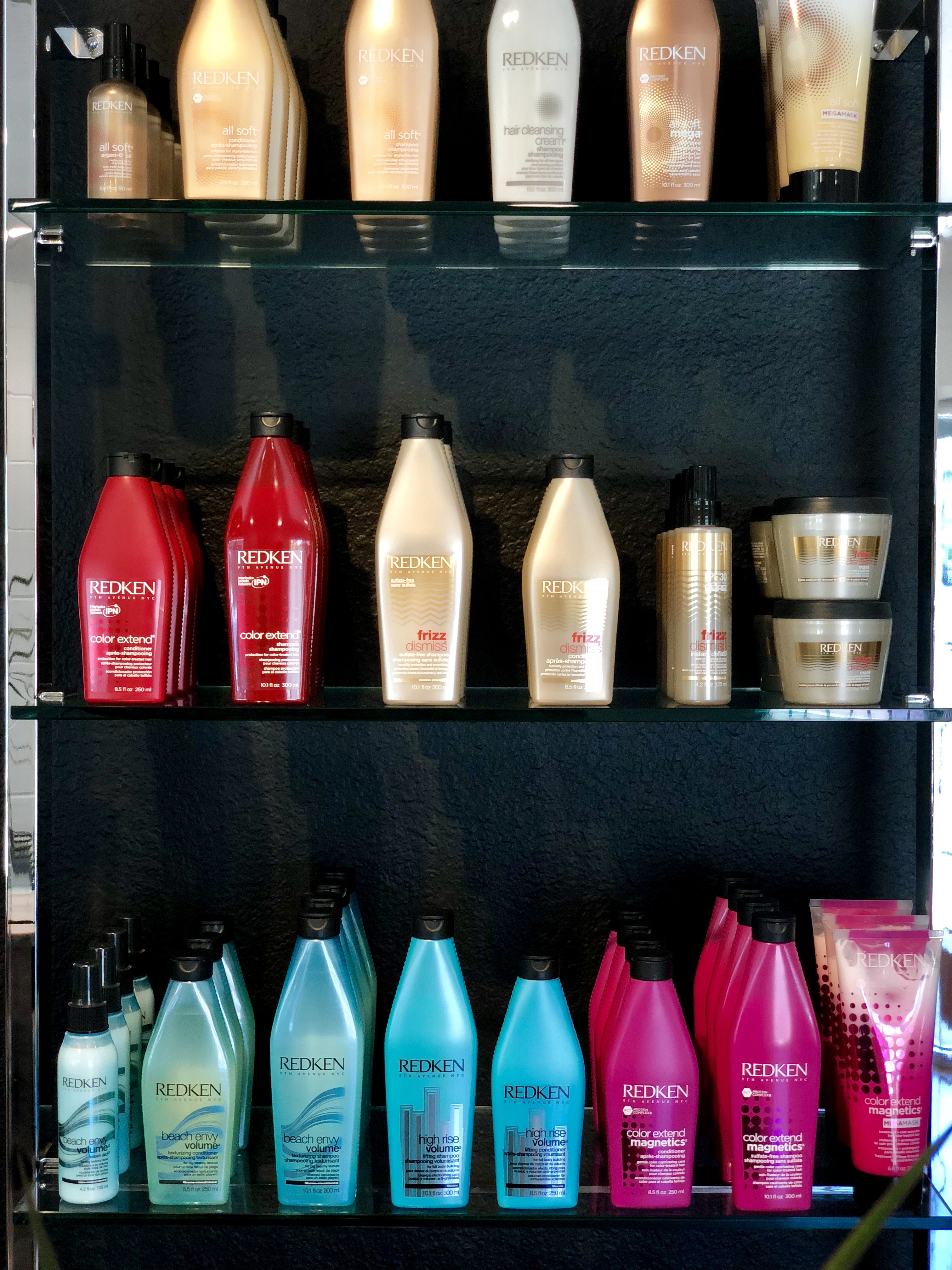 hair products at hair studio in clovis